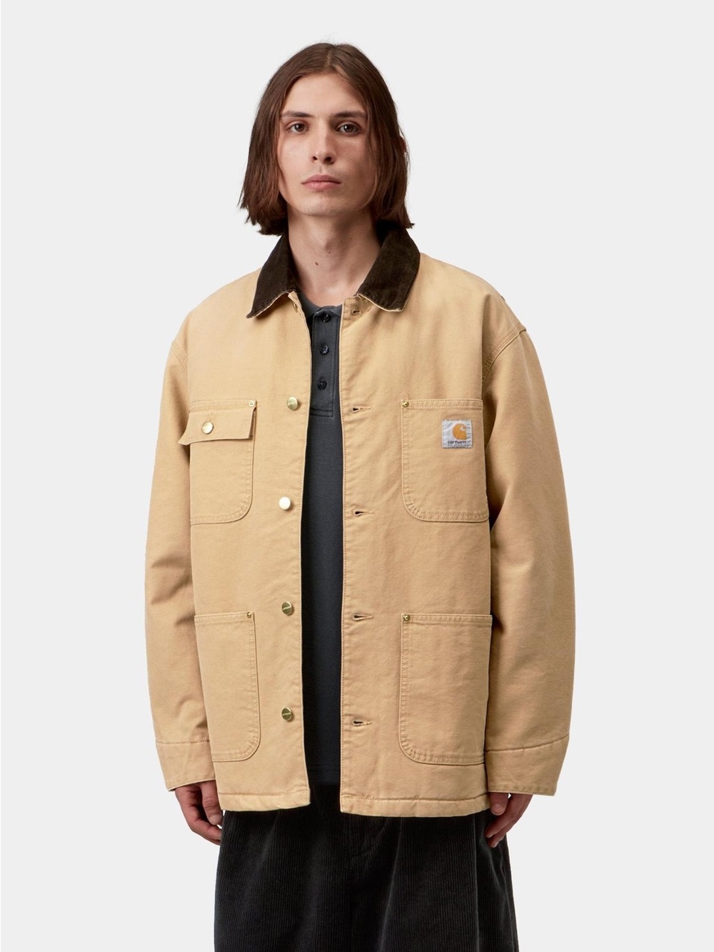Carhartt Work In Progress OG Chore Coat Dusty Hamilton / Tobacco (Stone Canvas)